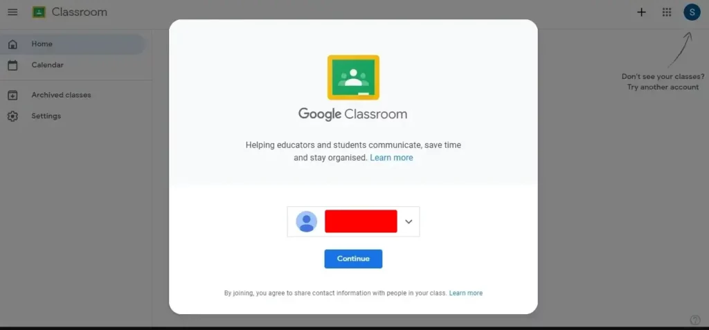 google classroom-sign in